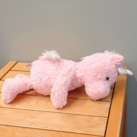•Cuddly Friends - 12" Pink Unicorn cuddly soft stuffed animal  Plush Lovey Toy - Picture 3 of 9